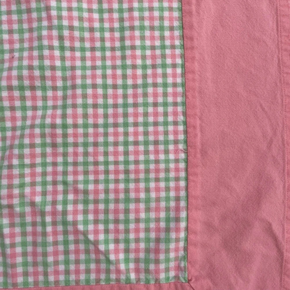 Pomegranate Inc.‎ Tablecloth Napkin Set Pink Green Cotton Gingham Cottagecore